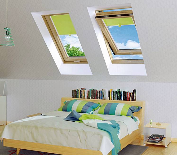 okno dachowe skylight premium sypialnia
